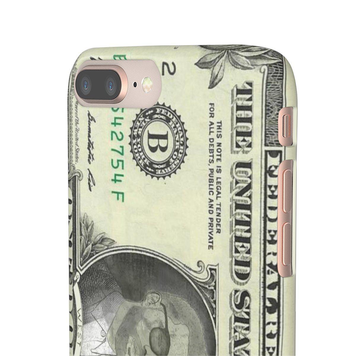 Kanye West President face on 1 dollar bill case iPhone Snap Case-iPhone 8 Plus-Glossy-Bootlg