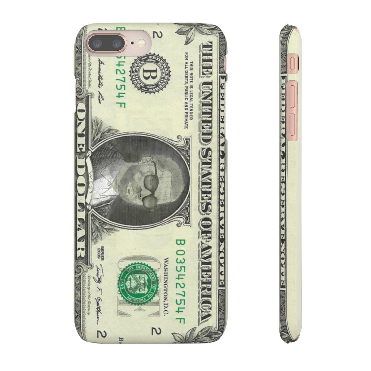 Kanye West President face on 1 dollar bill case iPhone Snap Case-iPhone 8 Plus-Matte-Bootlg