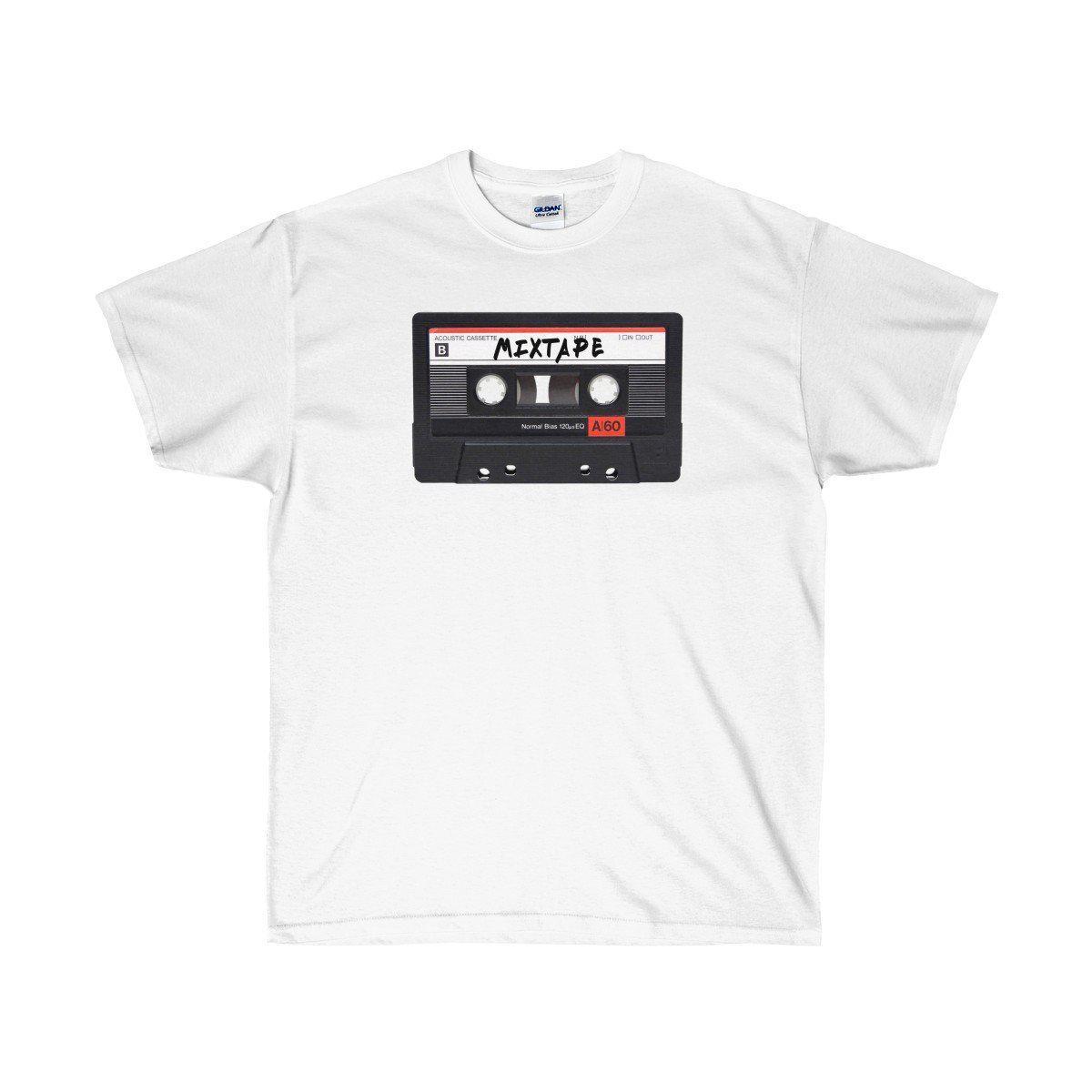 Mixtape Ultra Cotton Tee Shirt - 90's Retro Hip Hop tee-White-S-Bootlg