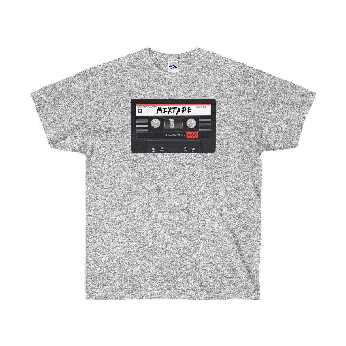 Mixtape Ultra Cotton Tee Shirt - 90's Retro Hip Hop tee-Sport Grey-S-Bootlg
