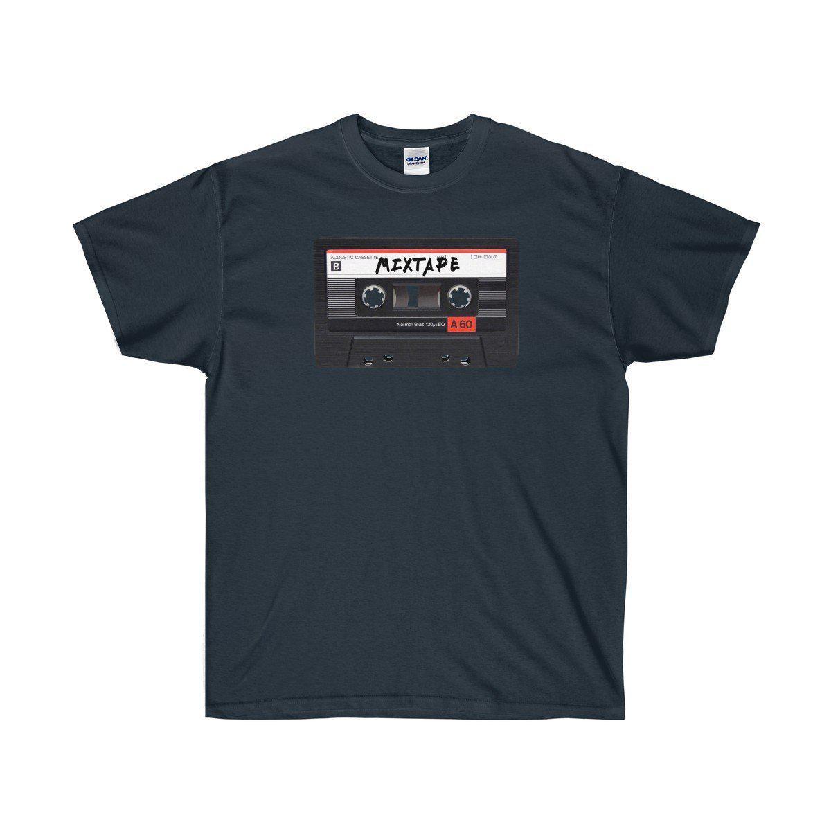Mixtape Ultra Cotton Tee Shirt - 90's Retro Hip Hop tee-Navy-S-Bootlg