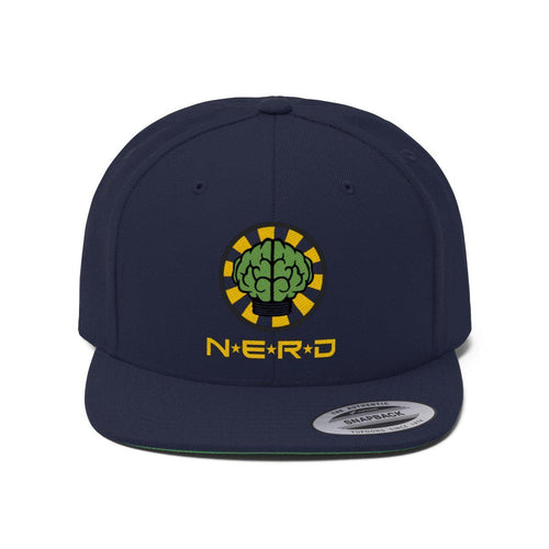 N*E*R*D Unisex Flat Bill Hat-True Navy-One size-Bootlg