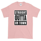 Personalized Straight outta Compton or Your Town Short-Sleeve T-Shirt-Light Pink-S-Bootlg