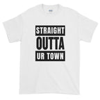 Personalized Straight outta Compton or Your Town Short-Sleeve T-Shirt-White-S-Bootlg