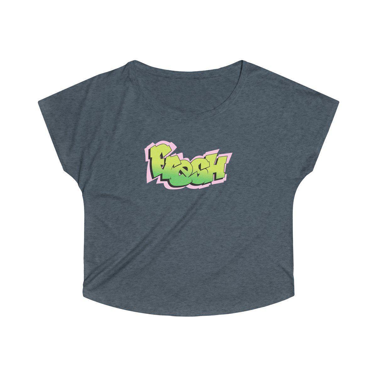 The Fresh Prince Women's Tri Blend Dolman - 90s Fashion-S-Tri-Blend Vintage Navy-Bootlg