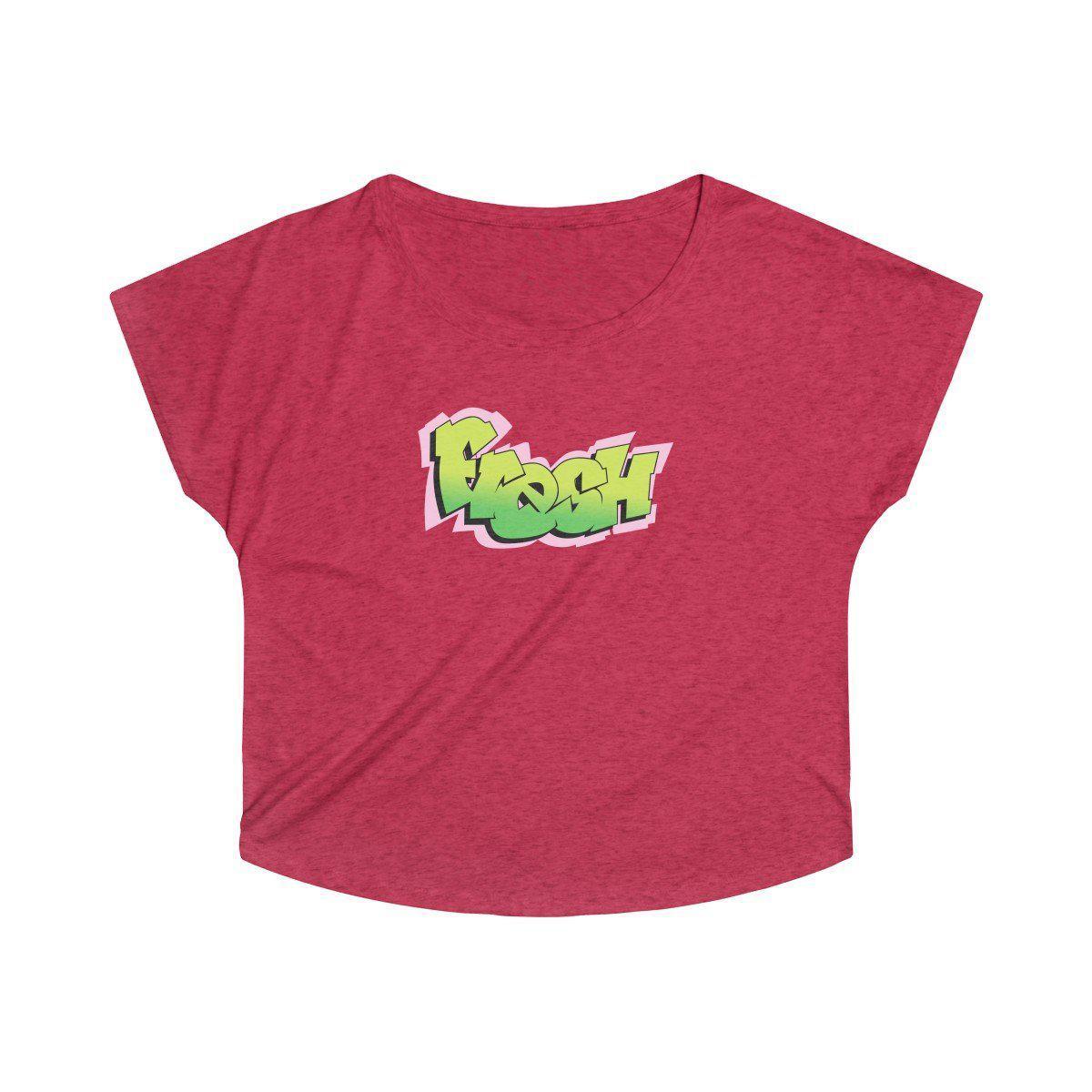 The Fresh Prince Women's Tri Blend Dolman - 90s Fashion-S-Tri-Blend Vintage Red-Bootlg