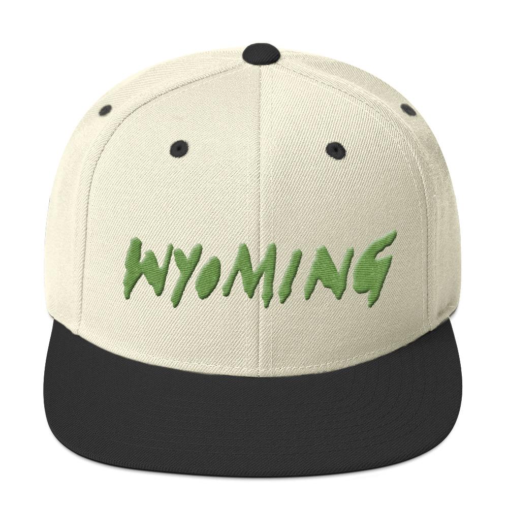 Wyoming Merch Snapback Hat-Natural/ Black-Bootlg