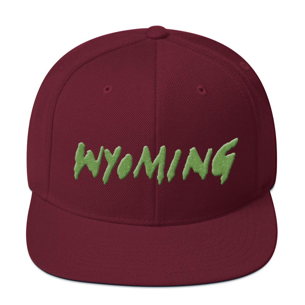 Wyoming Merch Snapback Hat-Maroon-Bootlg