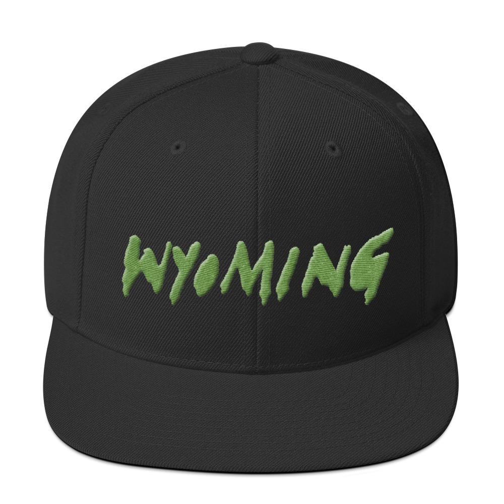 Wyoming Merch Snapback Hat-Black-Bootlg