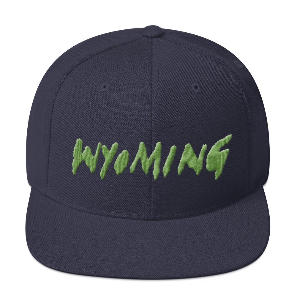 Wyoming Merch Snapback Hat-Navy-Bootlg