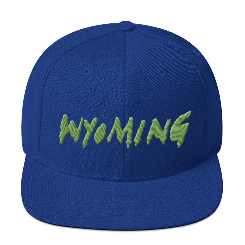 Wyoming Merch Snapback Hat-Royal Blue-Bootlg