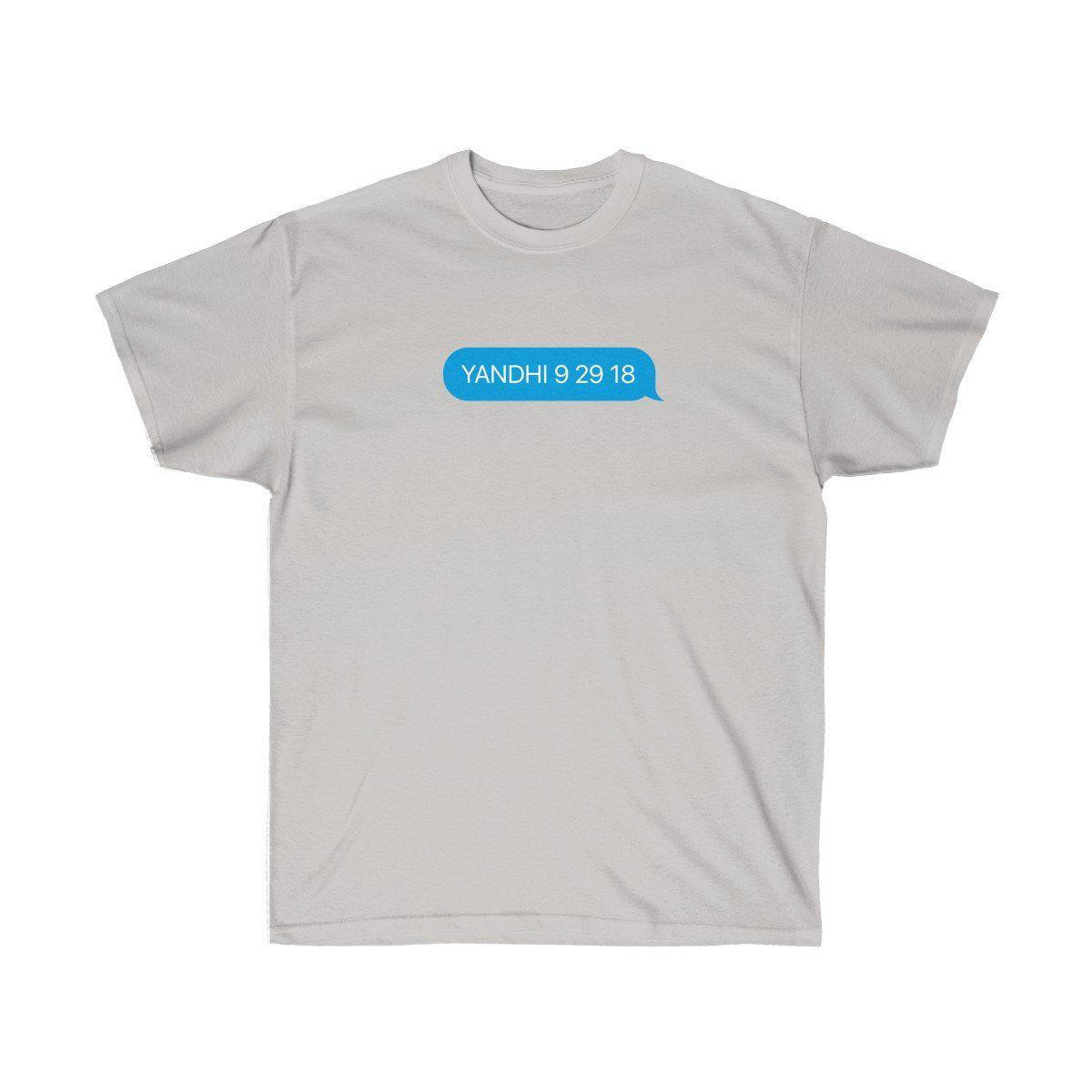 YANDHI 9 29 18 Kanye West iMessage Inspired Tee-Ash Grey-S-Bootlg