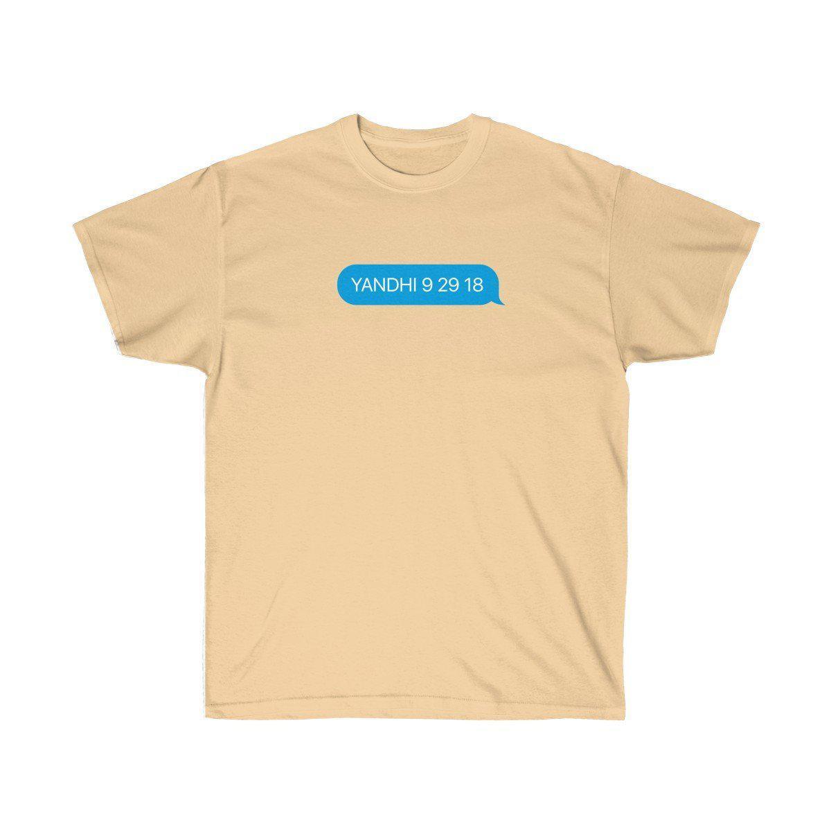 YANDHI 9 29 18 Kanye West iMessage Inspired Tee-Vegas Gold-S-Bootlg